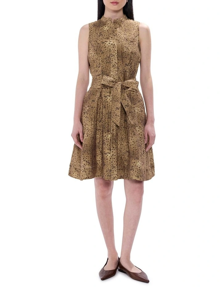 Spot To The Top Dress in Brown Multi image 1