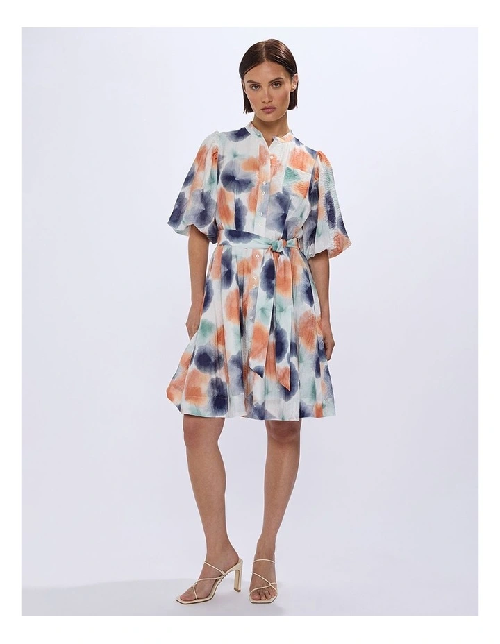 Too Spot To Handle Dress in White Multi image 1