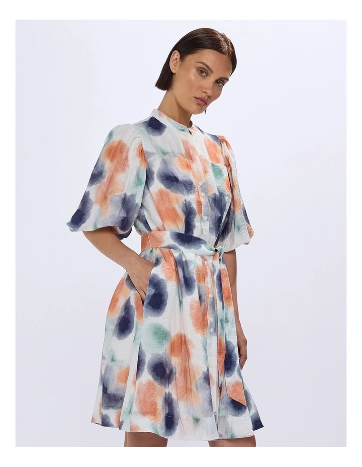 Too Spot To Handle Dress in White Multi image 2