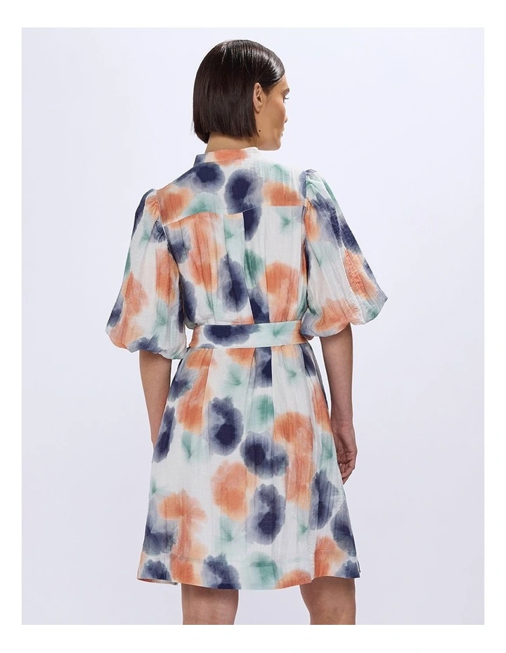 Too Spot To Handle Dress in White Multi image 3
