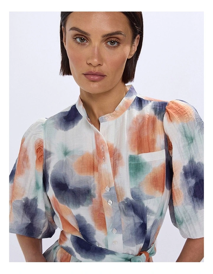 Too Spot To Handle Dress in White Multi image 4