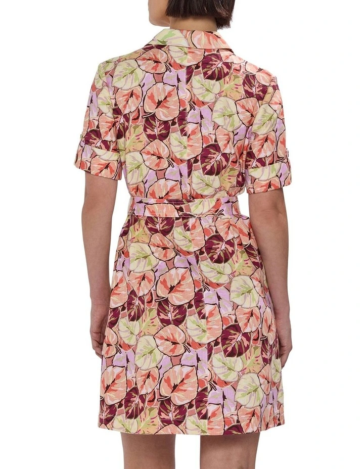 Plant Touch This Shirt Dress in Pink Multi image 4