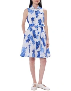 It's Sour Time Dress in White Multi