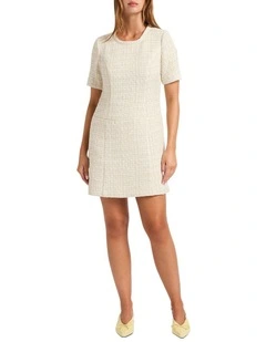 Trey Tweed Mini Dress in Neutral Multi