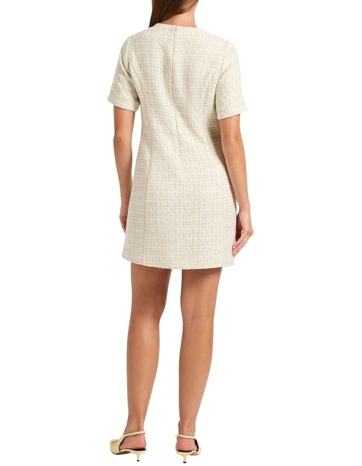 Trey Tweed Mini Dress in Neutral Multi image 2