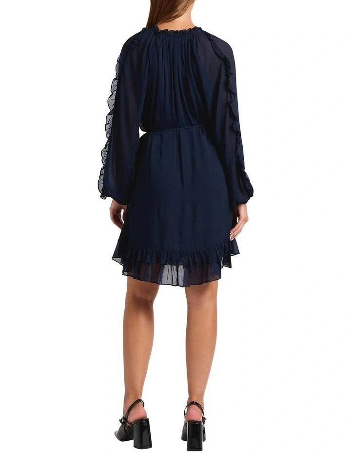 Sweet Dreams Frill Dress in Navy image 2