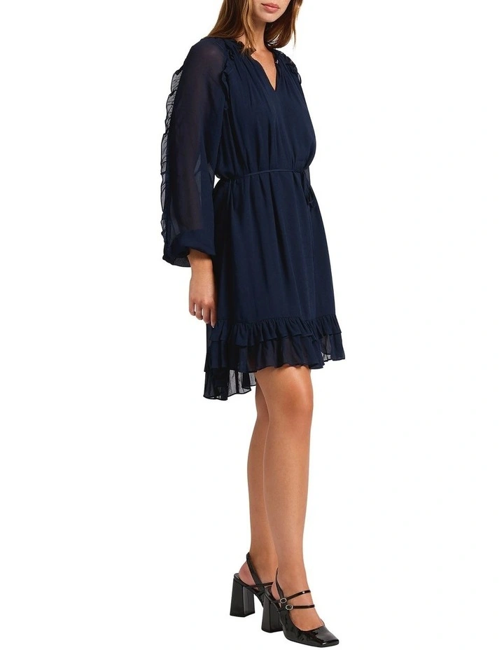 Sweet Dreams Frill Dress in Navy image 4
