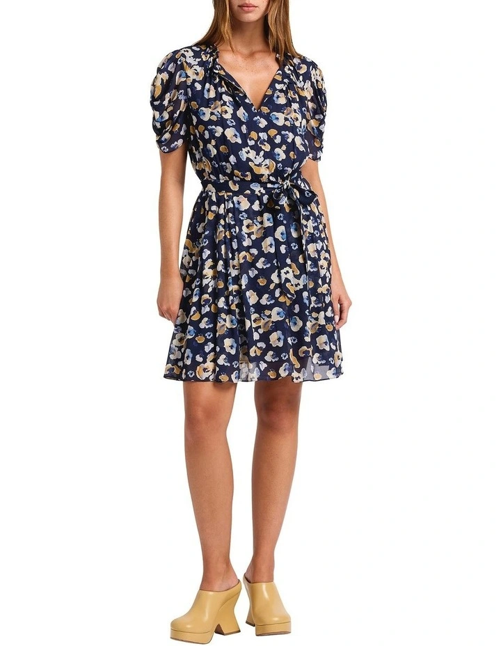 Poppin' Mini Dress in Navy Multi image 1