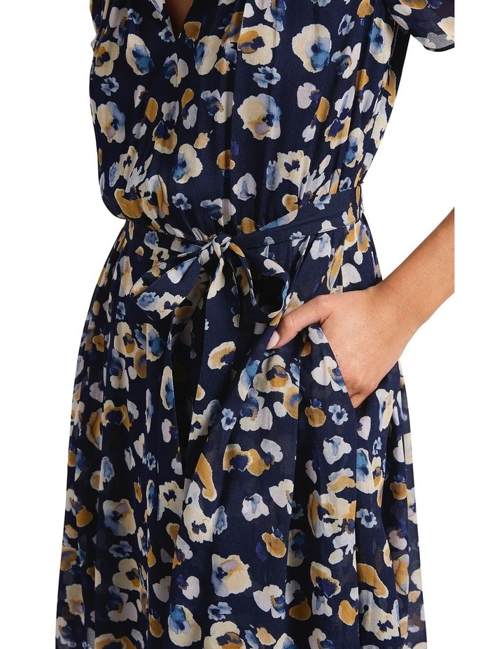 Poppin' Mini Dress in Navy Multi image 4