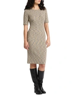 To Dye For Knit Midi Dress in Green Multi