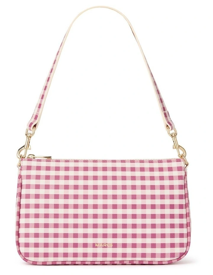 Gwen Leather Gingham Bag in Malibu image 1