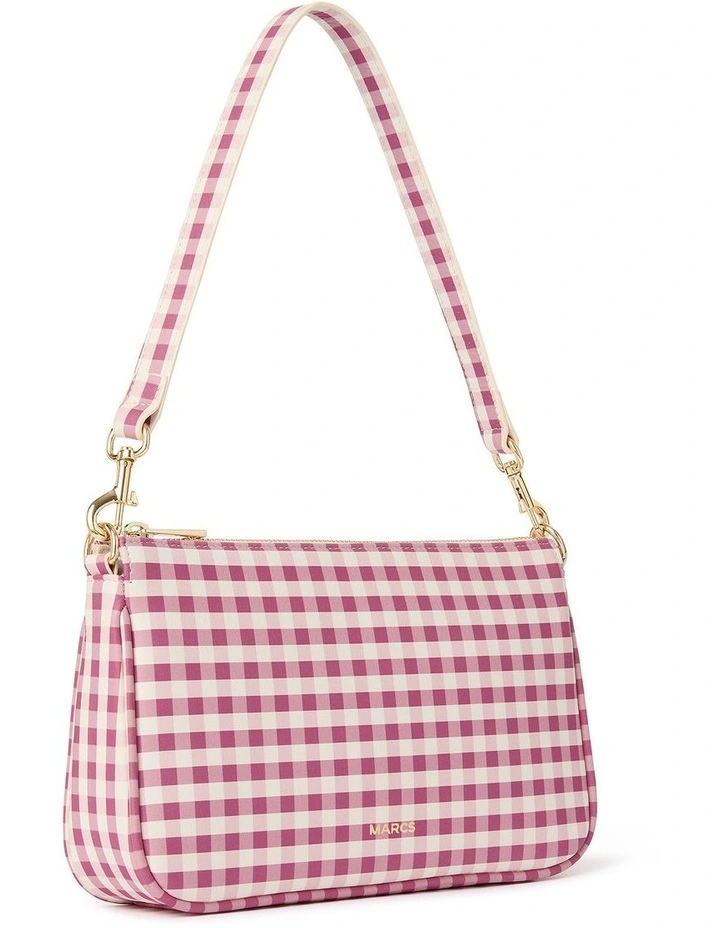 Gwen Leather Gingham Bag in Malibu image 2
