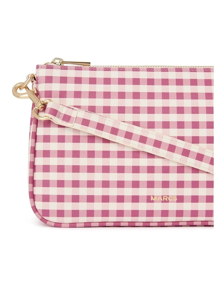 Gwen Leather Gingham Bag in Malibu image 3