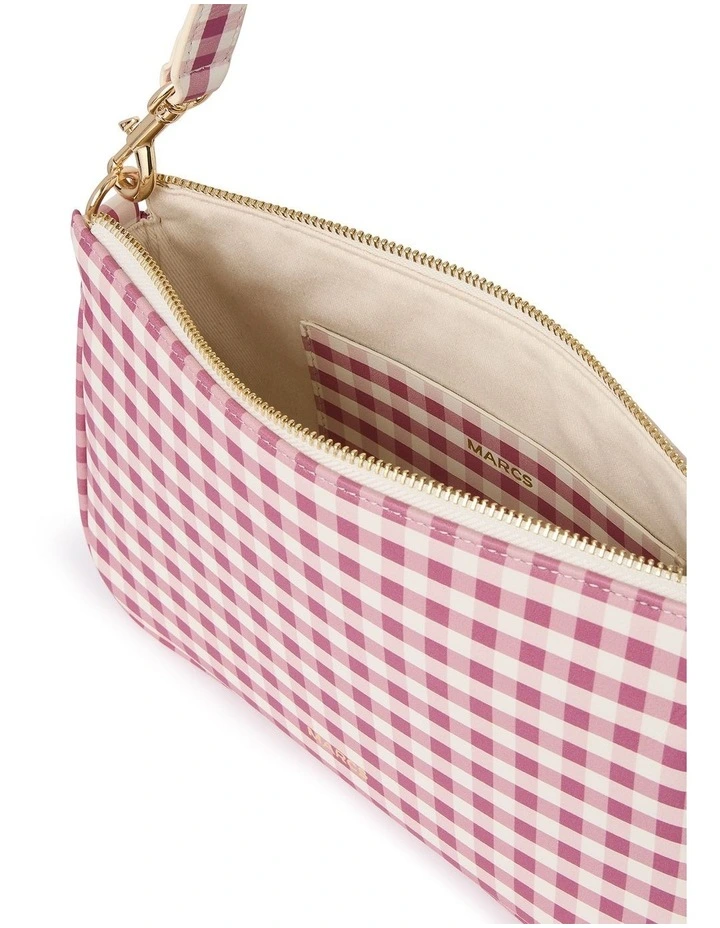 Gwen Leather Gingham Bag in Malibu image 4