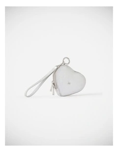 Amore Leather Coin Pouch in Silver