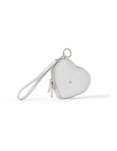 Amore Leather Coin Pouch in Silver
