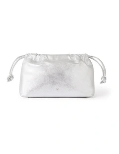 Darby Leather Crossbody Bag in Silver