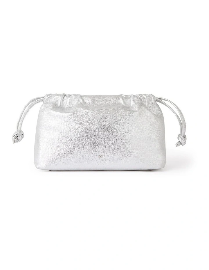 Darby Leather Crossbody Bag in Silver image 1