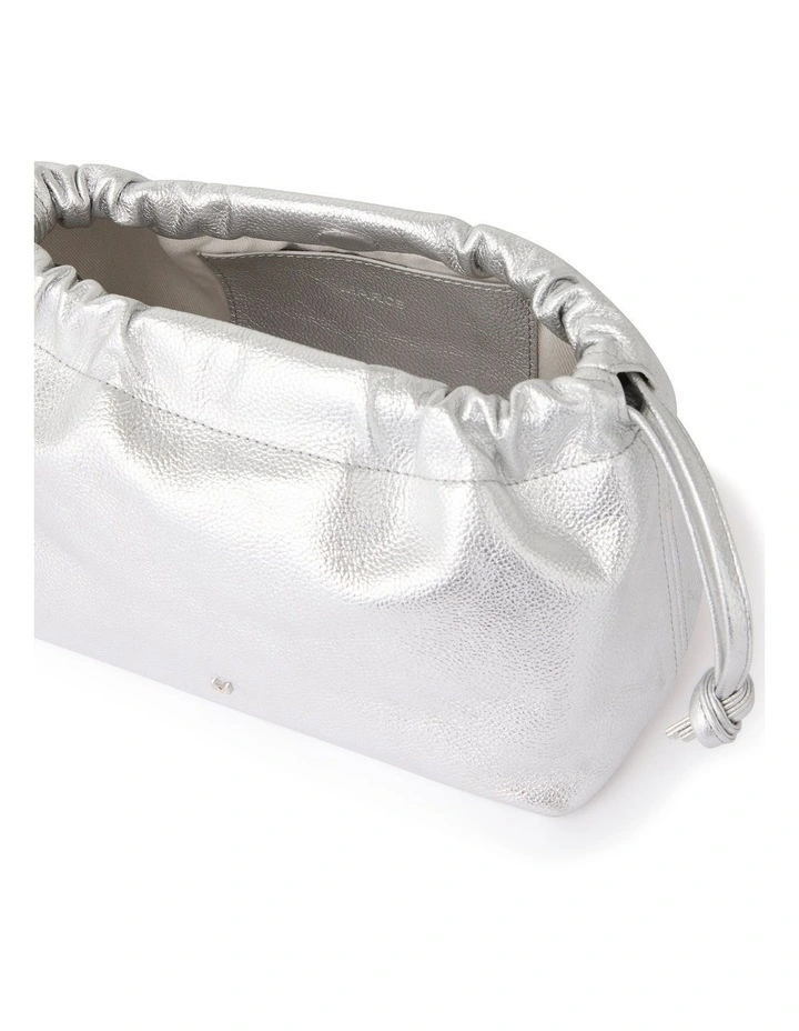 Darby Leather Crossbody Bag in Silver image 5