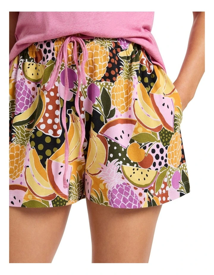 Better Fruit Up Pj Tee Set in Pink Multi image 3
