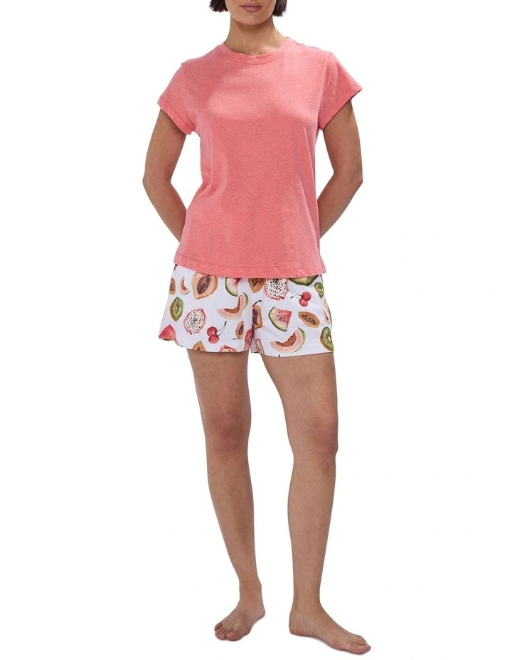 Pawpaw-Some Pj Tee Set in Coral Multi image 1