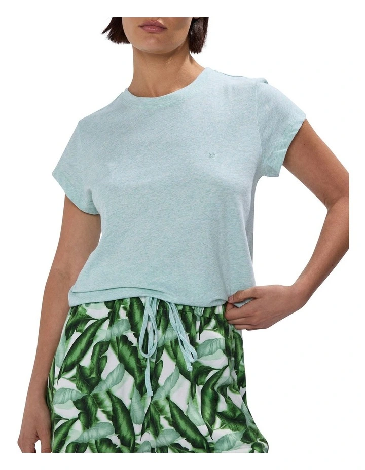Hot Tropics! Pj Tee Set in Green Multi image 2