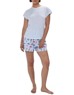 Sea La Vie Pj Tee Set in Blue Multi