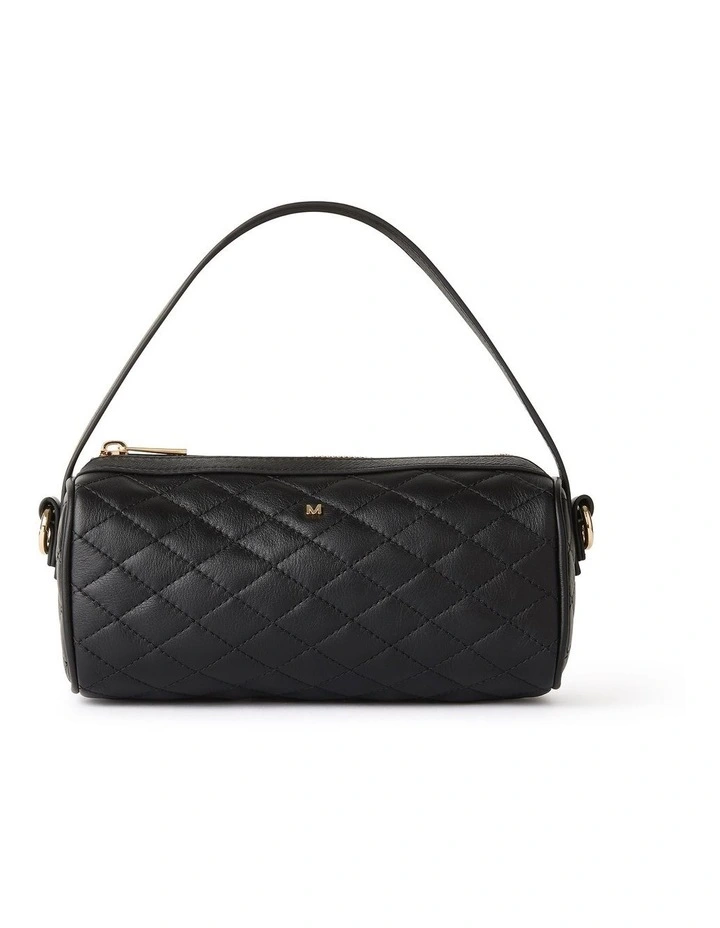 Quincy Quilted Leather Bag in Black image 1