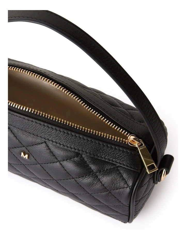 Quincy Quilted Leather Bag in Black image 5