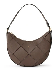 Pierre Woven Shoulder Bag in Chocolate