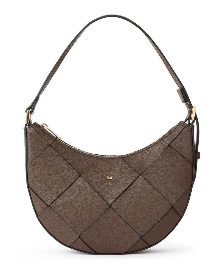 Pierre Woven Shoulder Bag in Chocolate image 1