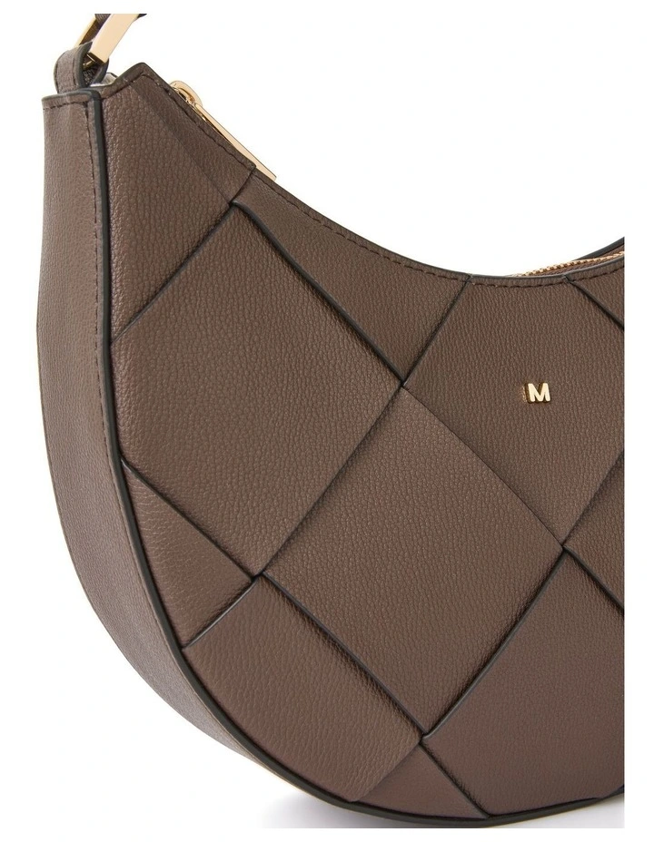 Pierre Woven Shoulder Bag in Chocolate image 3