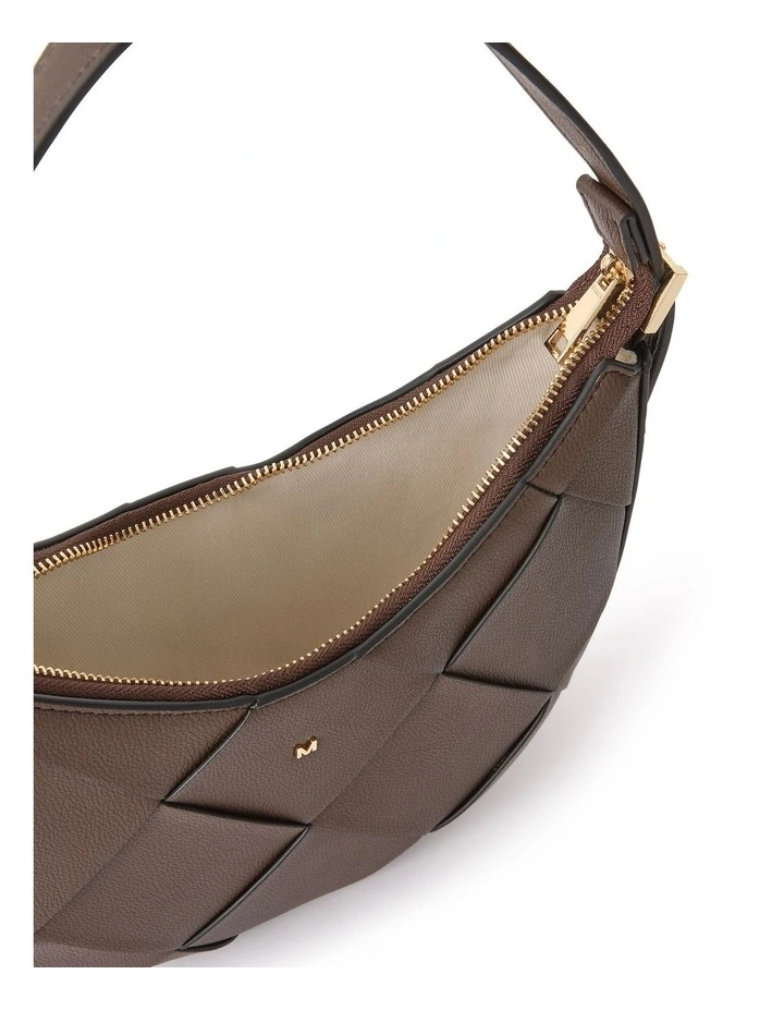 Pierre Woven Shoulder Bag in Chocolate image 4