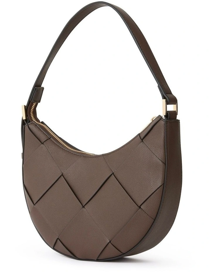 Pierre Woven Shoulder Bag in Chocolate image 5