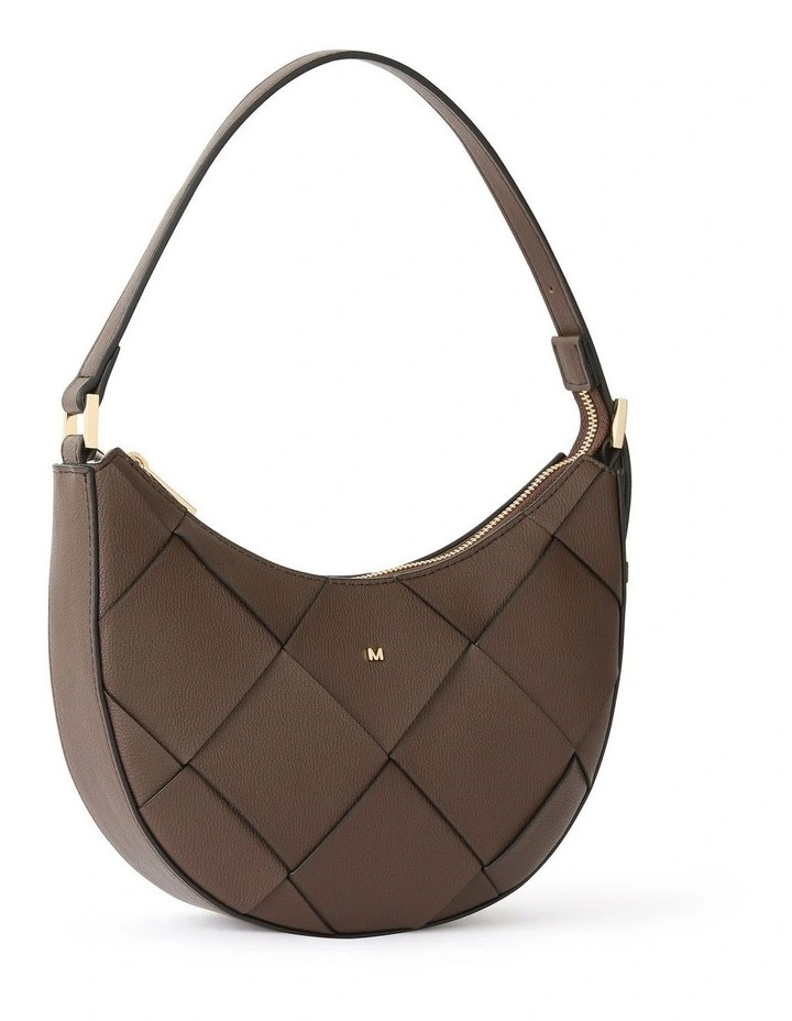 Pierre Woven Shoulder Bag in Chocolate image 6