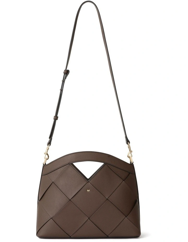 Pierre Woven Tote Bag in Chocolate image 1