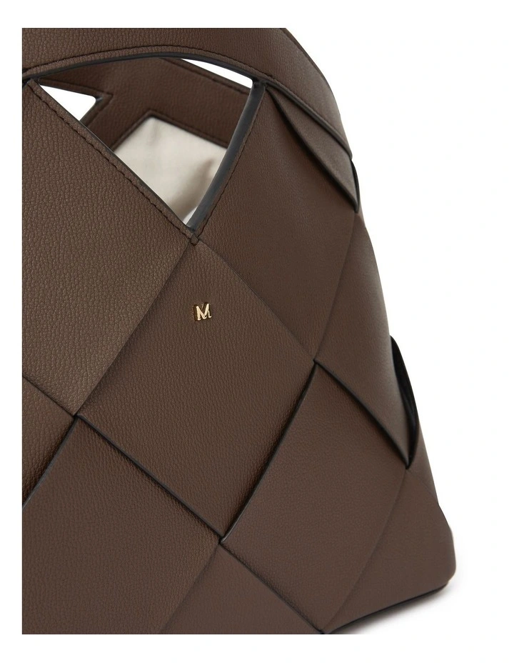 Pierre Woven Tote Bag in Chocolate image 4