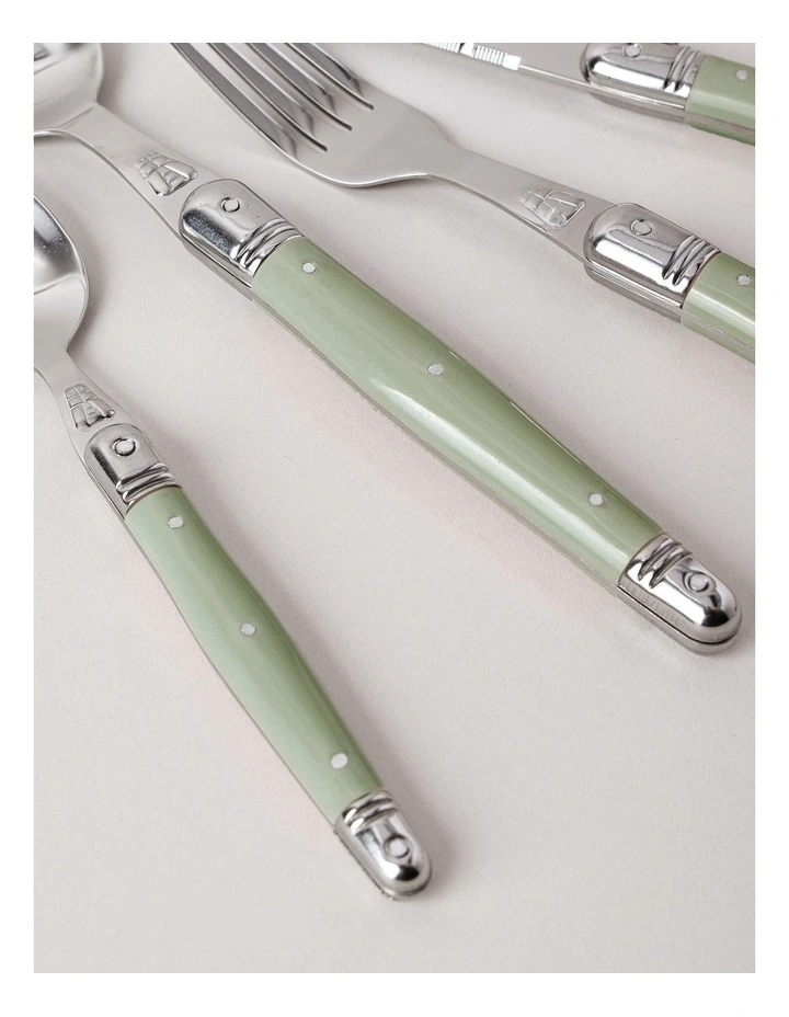 Laguiole 24pc Cutlery Set in Green image 3