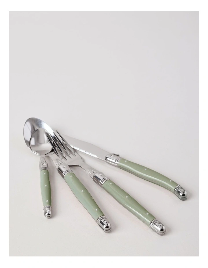 Laguiole 24pc Cutlery Set in Green image 4