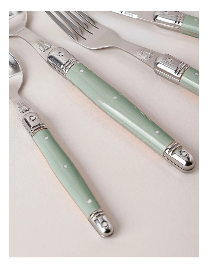 Laguiole 24pc Cutlery Set in Green image 4