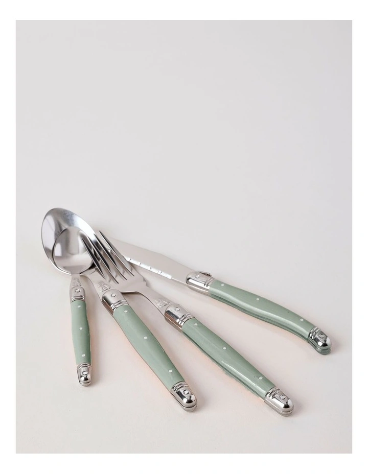 Laguiole 24pc Cutlery Set in Green image 6