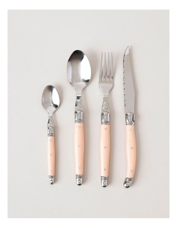 Laguiole 24pc Cutlery Set in Pink image 2
