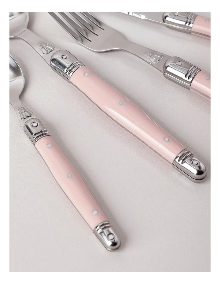Laguiole 24pc Cutlery Set in Pink image 3