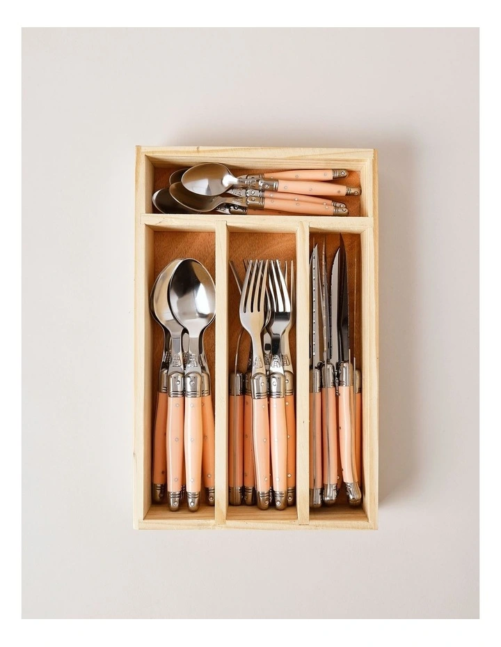 Laguiole 24pc Cutlery Set in Pink image 3