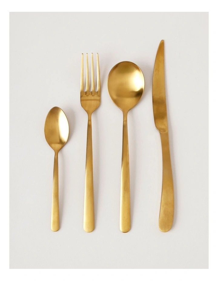Maria 24pc Cutlery Set in Gold image 1