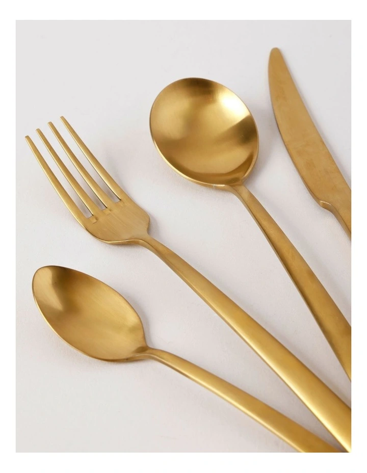 Maria 24pc Cutlery Set in Gold image 2