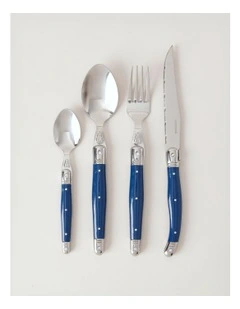 Laguiole Sophistique Cutlery Set 24 Piece in Blue
