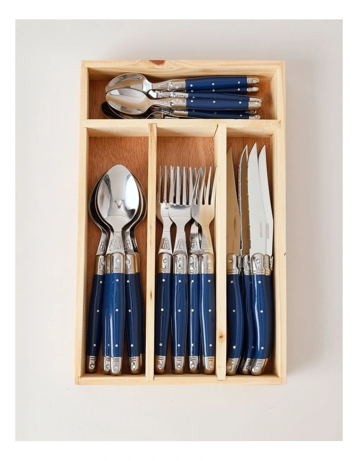 Laguiole Sophistique Cutlery Set 24 Piece in Blue image 2