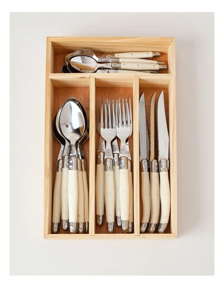 Laguiole Sophistique Cutlery Set 24 Piece in Ivory image 2