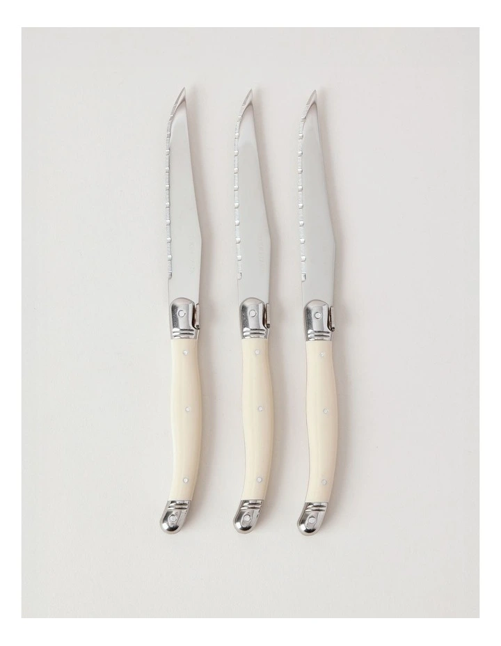 Laguiole Sophistique Steak Knife Set 6 Piece in Ivory image 2